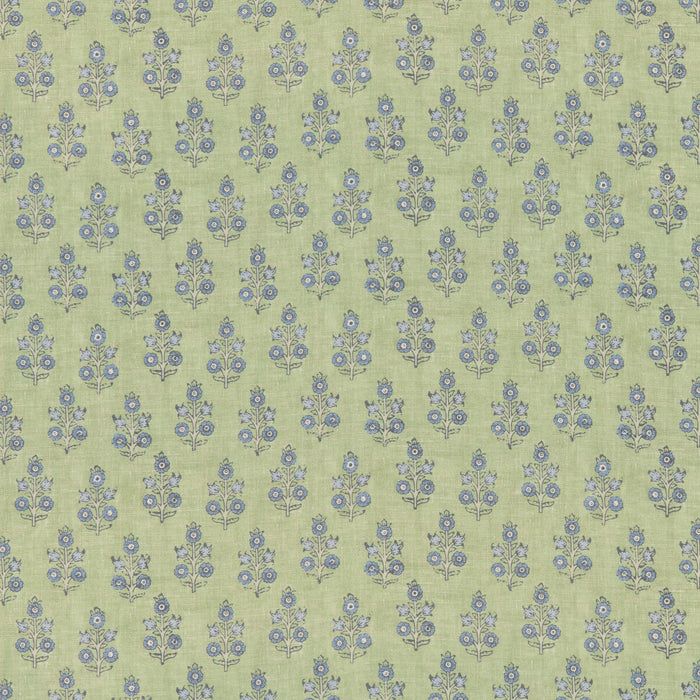 GP & J Baker Poppy Sprig Green/Blue Fabric Sample BP11003.2.0