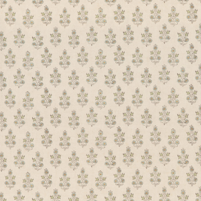 GP & J Baker Poppy Sprig Aqua Fabric Sample BP11003.4.0