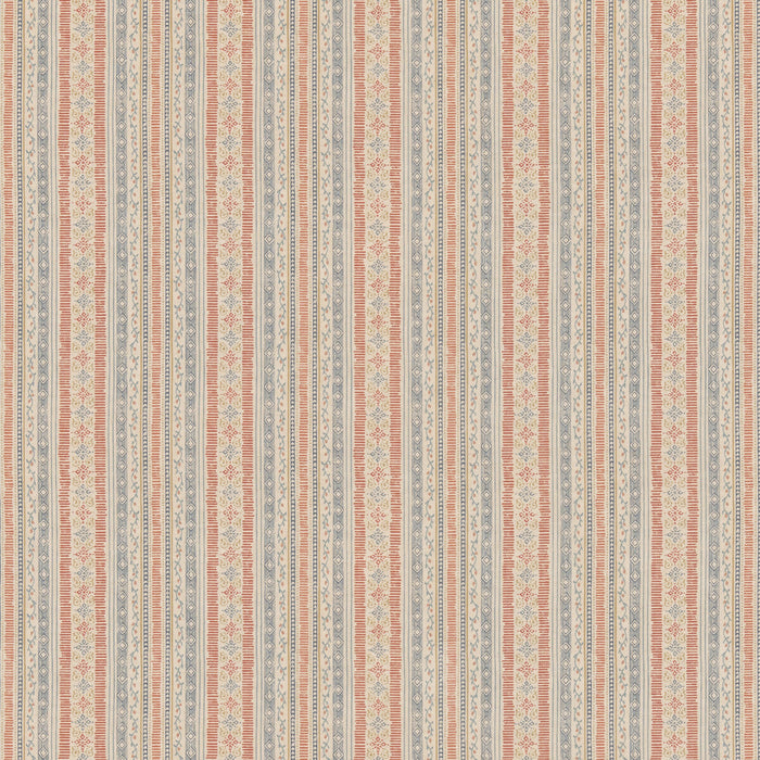 GP & J Baker Compton Indigo/Red Fabric Sample BP11005.1.0