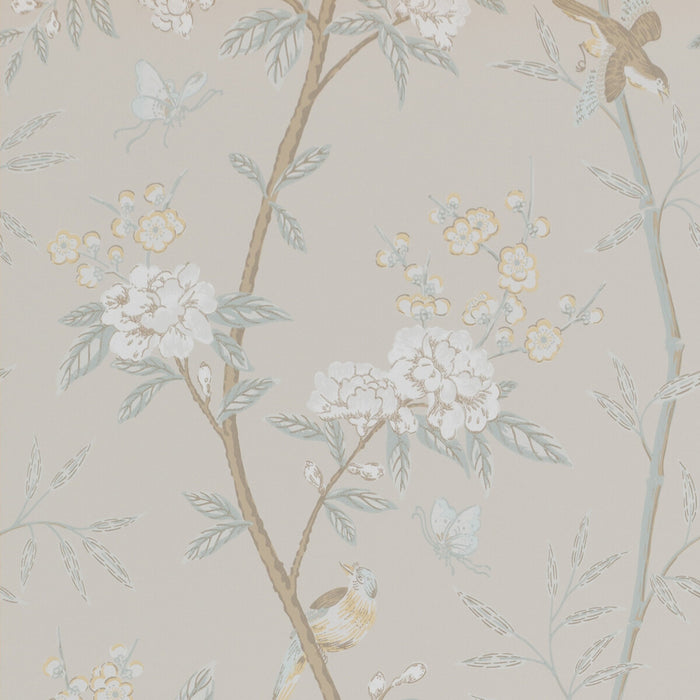 GP & J Baker Peony & Blossom Soft Aqua Wallpaper BW45066.3.0