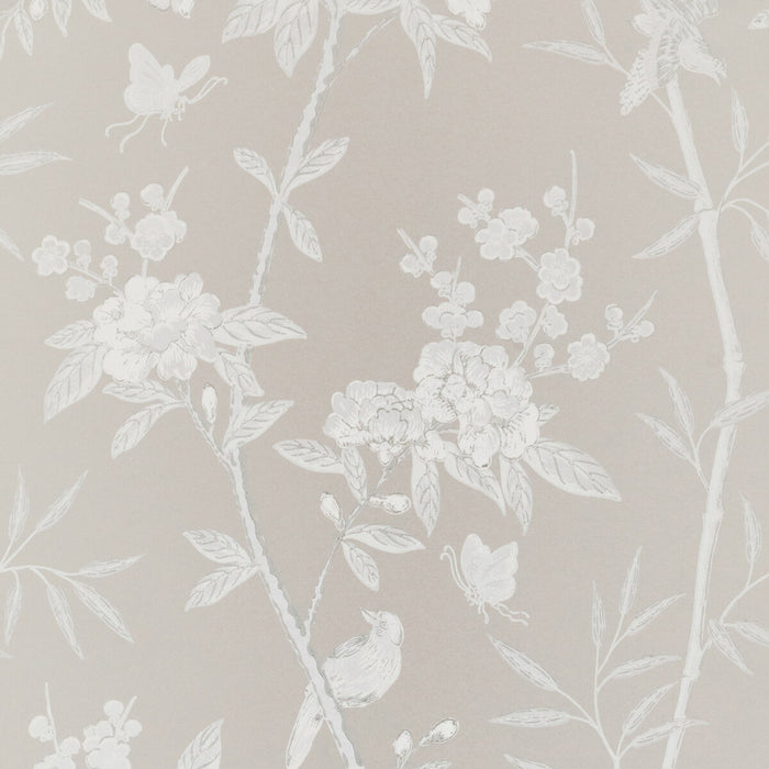 GP & J Baker Peony & Blossom Soft Grey Wallpaper BW45066.7.0