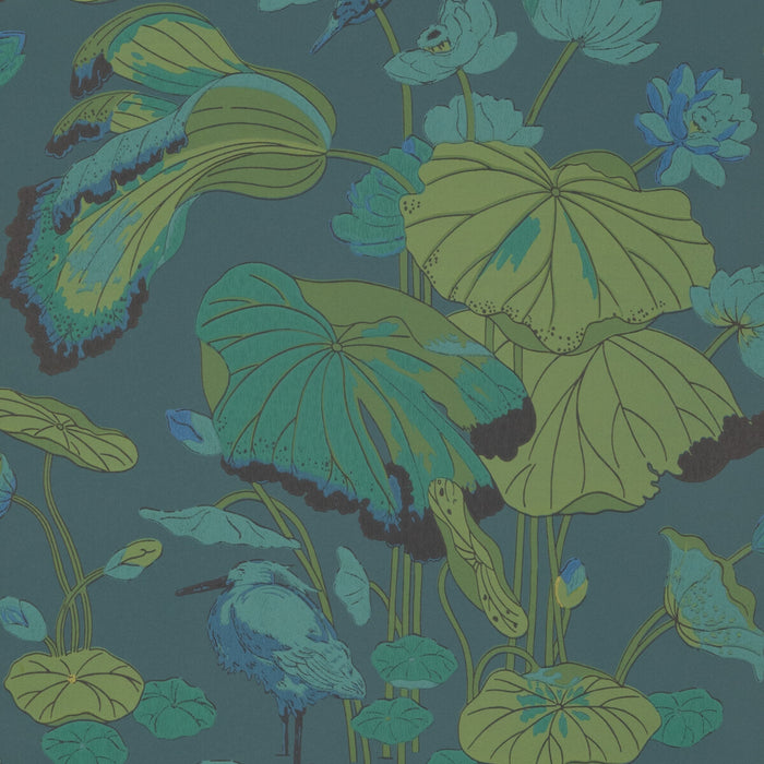 GP & J Baker Nympheus Teal Wallpaper BW45083.2.0