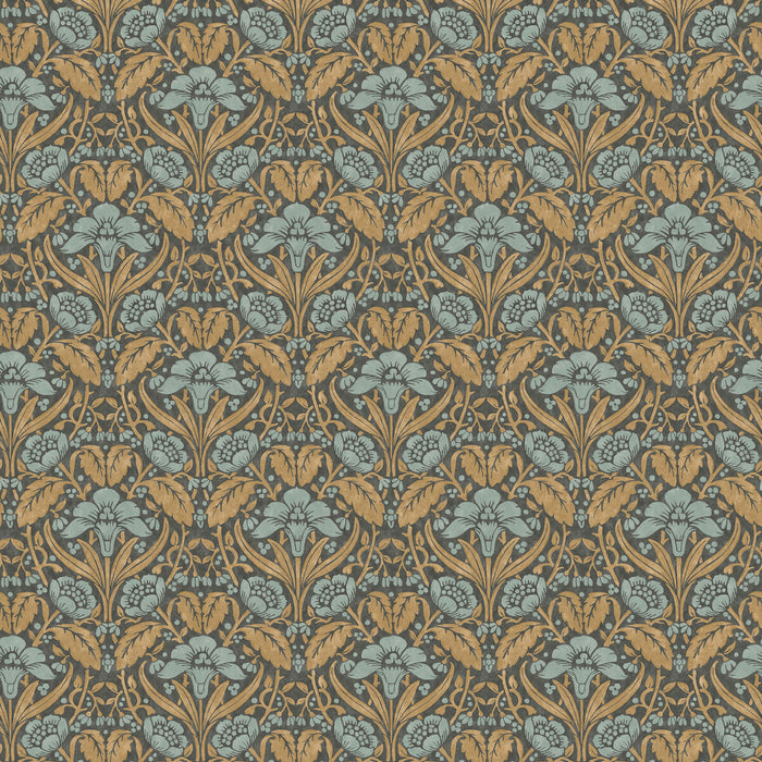 GP & J Baker Iris Meadow Aqua/Ochre Wallpaper BW45101.6.0