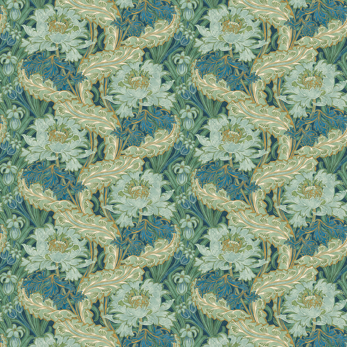 GP & J Baker Brantwood Indigo/Teal Wallpaper BW45105.2.0