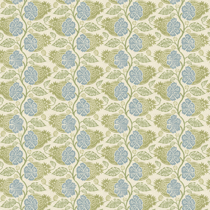 GP & J Baker Calcot Green/Blue Wallpaper Sample BW45114.1.0