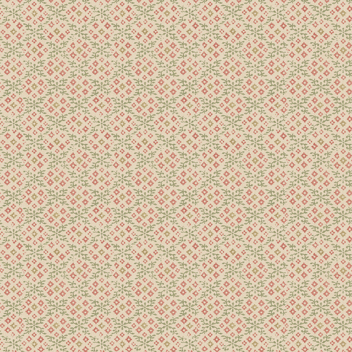 GP & J Baker Grantly Red/Green Wallpaper Sample BW45115.3.0