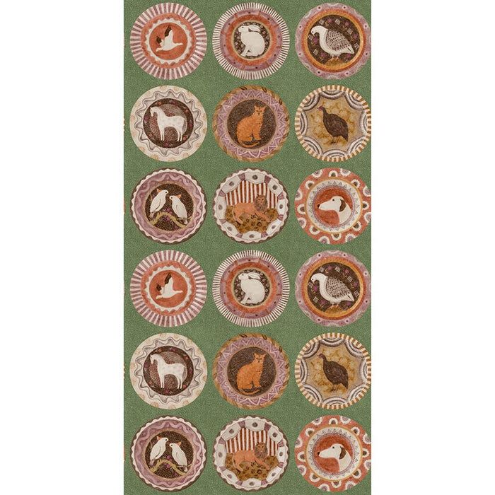GP & J Baker Robina'S Dinner Party Green Wallpaper Sample BW45126.3.0
