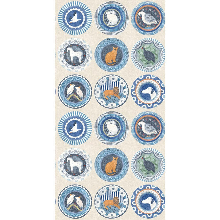 GP & J Baker Robina'S Dinner Party Blue Wallpaper Sample BW45126.4.0