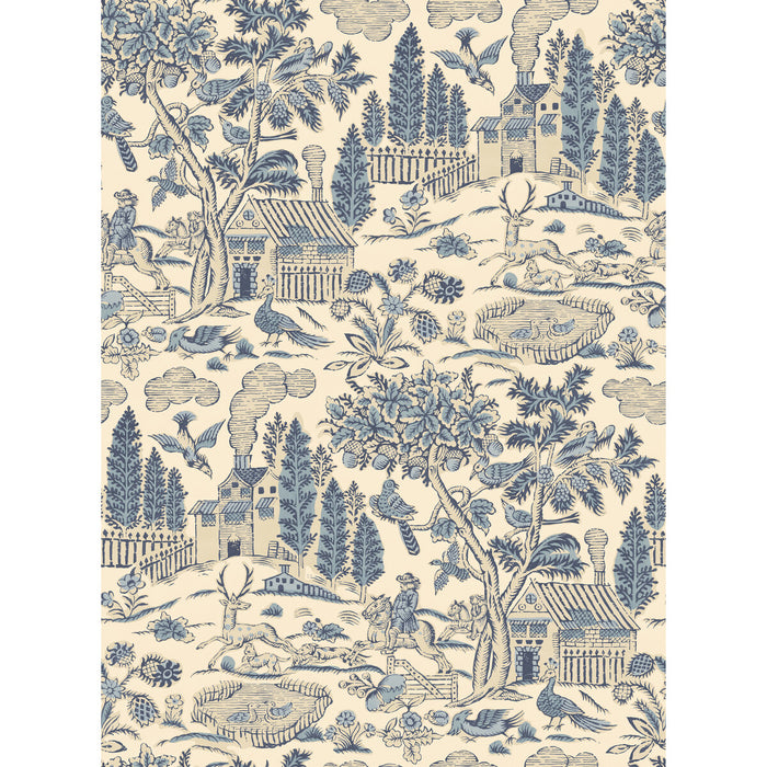 GP & J Baker Home Park Royal Blue Wallpaper BW45143.2.0