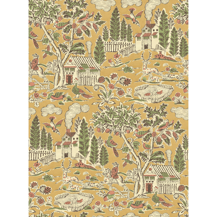 GP & J Baker Home Park Ochre Wallpaper BW45143.4.0