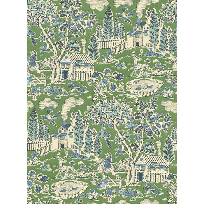 GP & J Baker Home Park Emerald Wallpaper BW45143.6.0