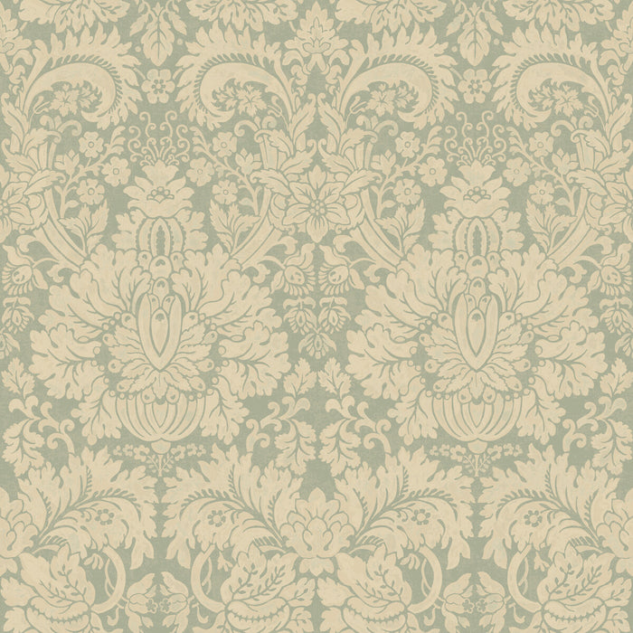 GP & J Baker Queen'S Damask Aquamarine Wallpaper Sample BW45146.2.0