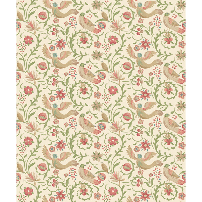 GP & J Baker Royal Court Pink/Green Wallpaper BW45149.6.0