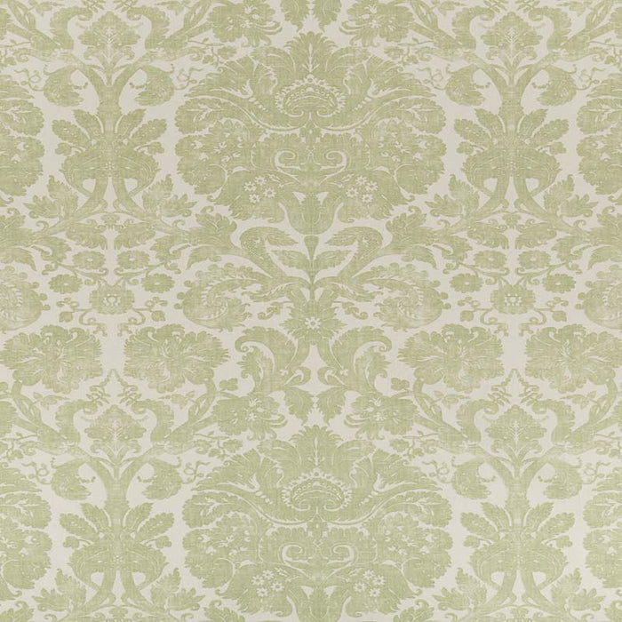 Quadrille Borghese Two Color Small Scale French Green Fabric Sample 304180F-110