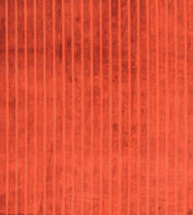 Christian Fischbacher Velvet Stripe Paprika Fabric CH44810102