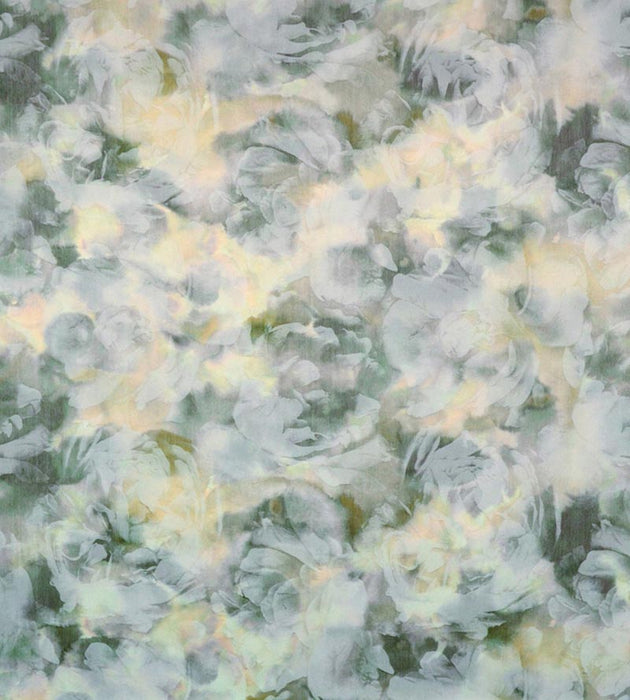 Christian Fischbacher Antoinette Warp Print Silver Opal Fabric Sample CH44110109