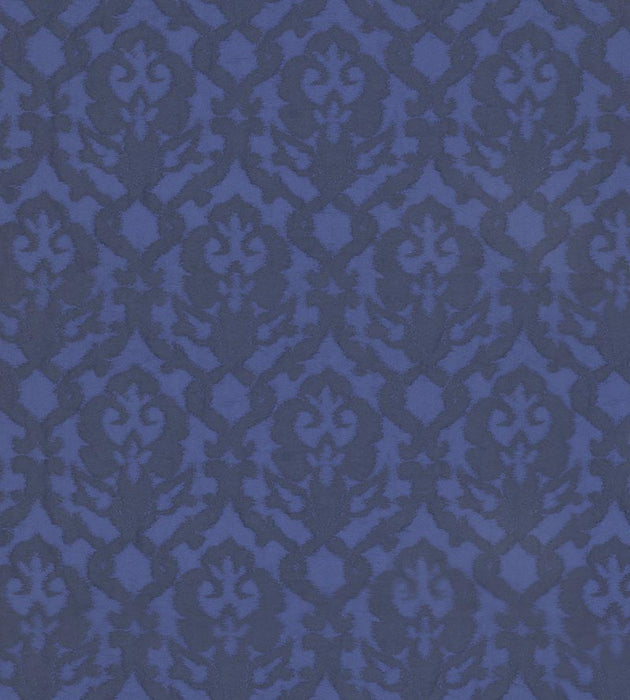 Christian Fischbacher Pompadour Admiral Blue Fabric Sample CH44720201