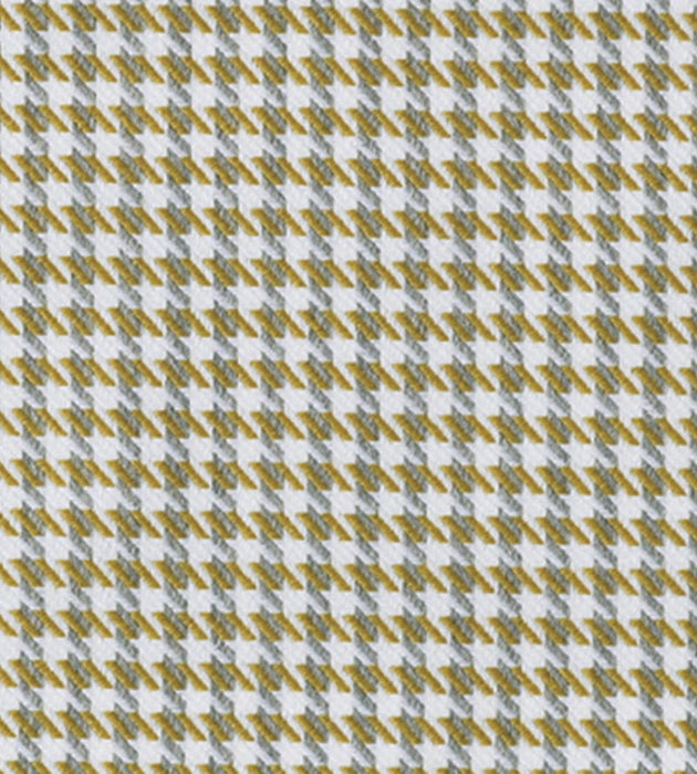 Christian Fischbacher Pied De Poule Mustard Fabric Sample CH43320203