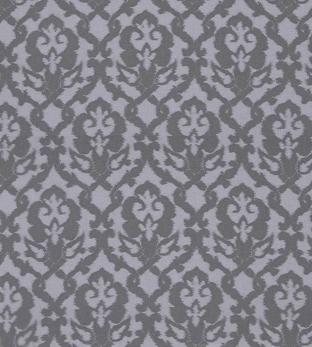 Christian Fischbacher Pompadour Pewter Fabric Sample CH44720215