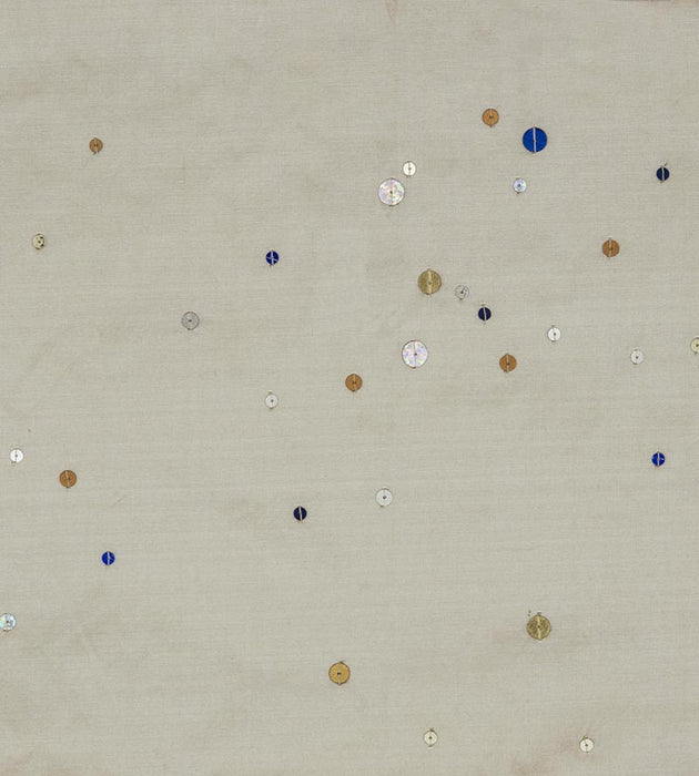 Christian Fischbacher Jubilee Silver Screen Fabric Sample CH45980805