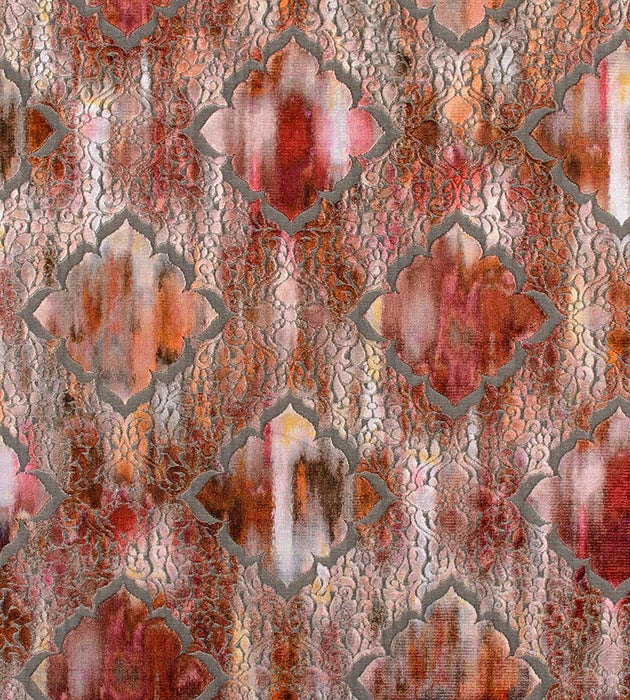 Christian Fischbacher Regale Raisin Fabric Sample CH06590902