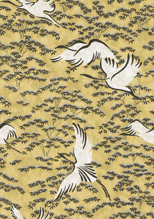 Scalamandre Gru Magnus - Grasscloth Giallo Wallpaper Sample CLWP36396A0003