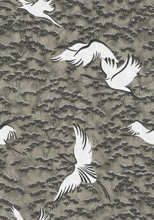 Scalamandre Gru Magnus - Grasscloth Grigio Wallpaper Sample CLWP36396A0004