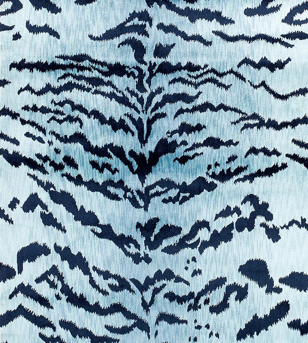 Old World Weavers Tiger Lao Hau Ii Blue & Black Fabric Sample D044100442