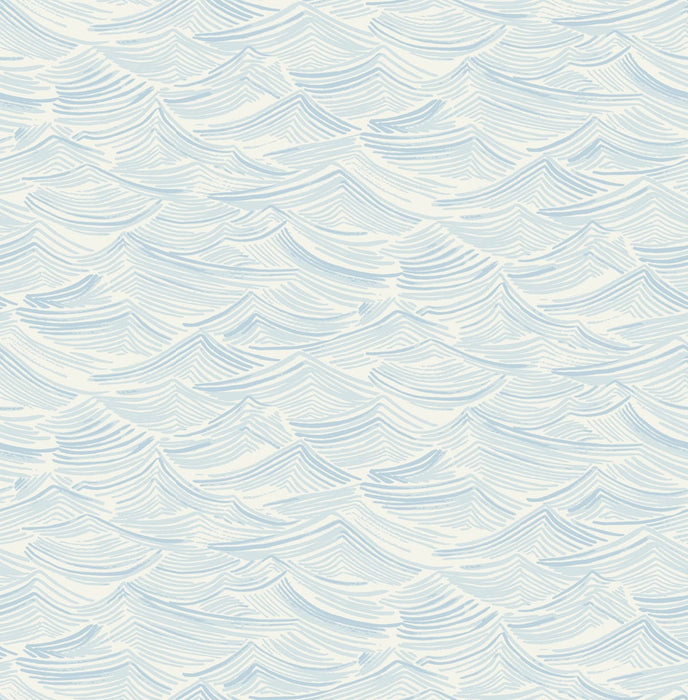 Seabrook Designs Calm Seas Sky Blue Wallpaper Sample DA60502