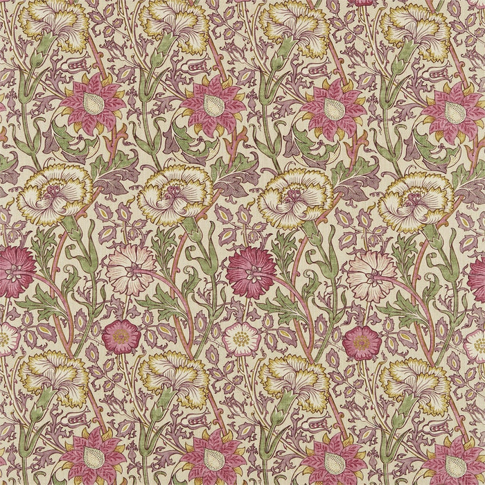 Morris & Co Pink & Rose Manilla/Wine Fabric Sample DARP222529