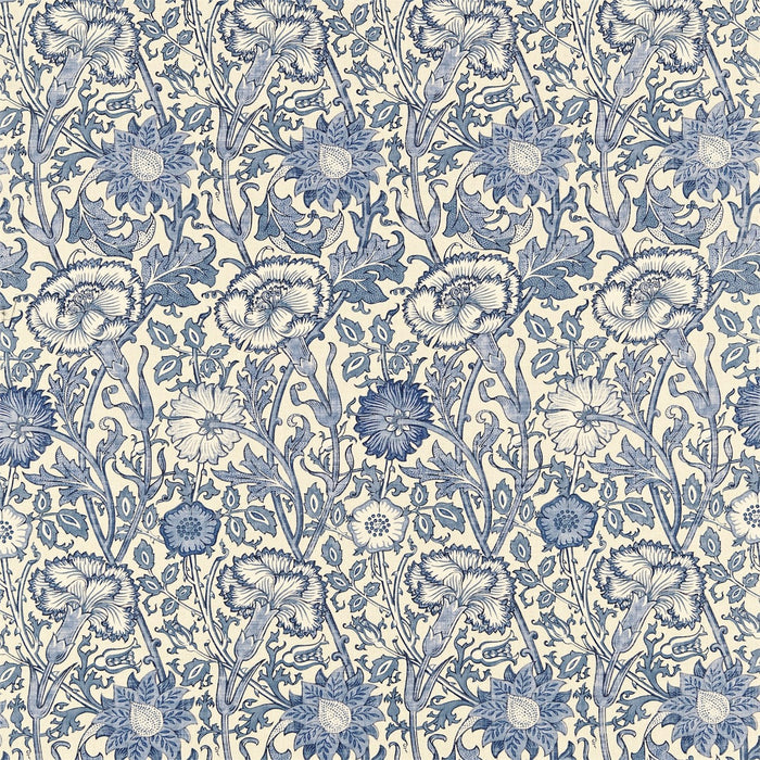 Morris & Co Pink & Rose Vellum/Indigo Fabric Sample DARP222531