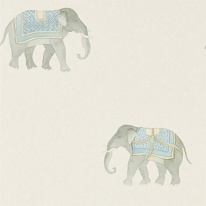 Sanderson India Wedgwood/Cream Wallpaper DART216332