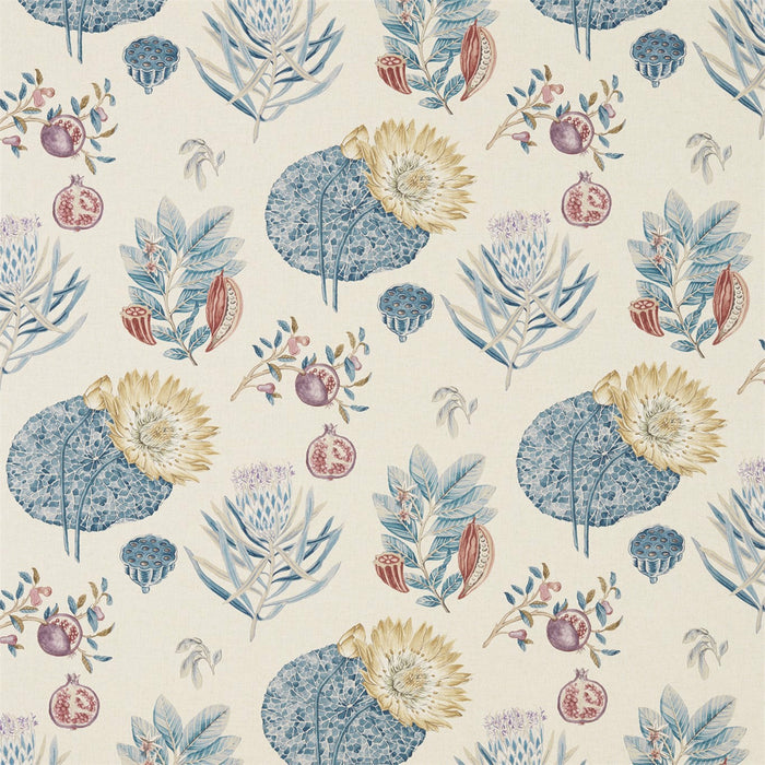 Sanderson Lily Bank Ruby/Indigo 226302 Fabric Sample DART226302