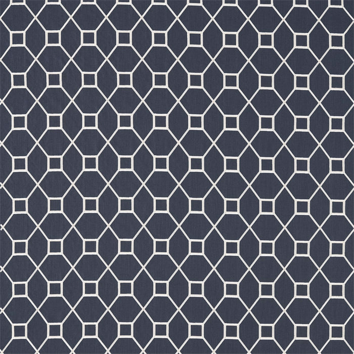 Sanderson Baroque Trellis Indigo 236356 Fabric Sample DART236356