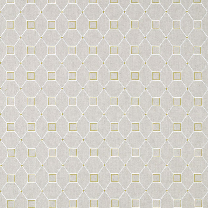 Sanderson Baroque Trellis Daffodil/Linen 236359 Fabric Sample DART236359