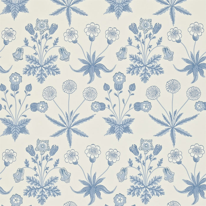 Morris & Co Daisy Blue/Ivory Wallpaper Sample DARW212561
