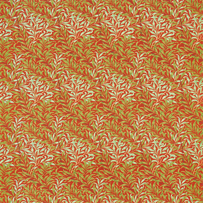 Morris & Co Willow Bough Tomato/Olive 226843 Fabric Sample DBPF226843