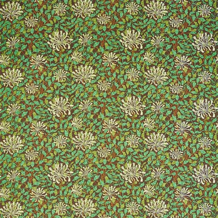 Morris & Co Honeysuckle Autumn Fabric Sample DBPF226851