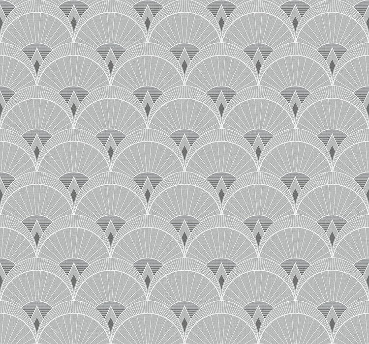 Seabrook Designs Chrysler Arches Argos Grey Wallpaper Sample DC60305