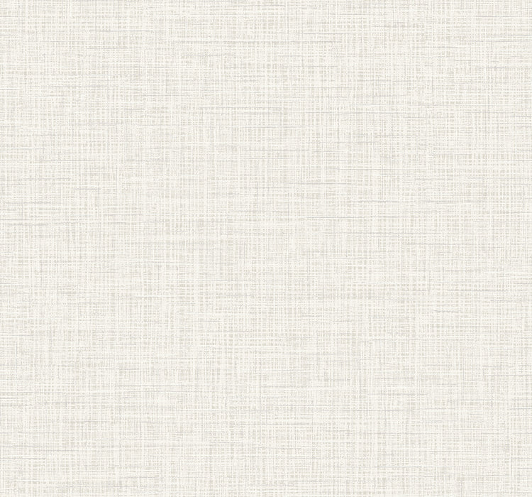 Seabrook Designs Glitter Faux Finish White Linen Wallpaper Sample DC60700