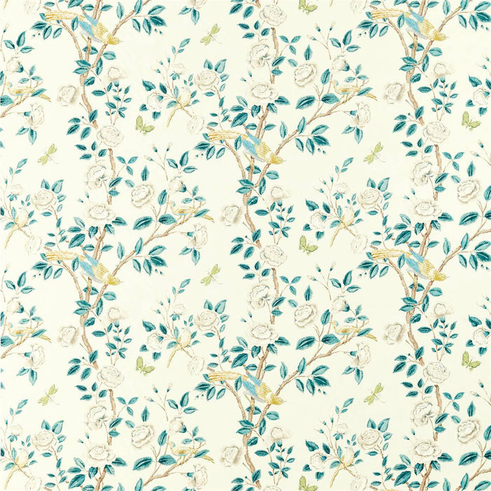 Sanderson Andhara Teal/Cream 226632 Fabric Sample DCEF226632