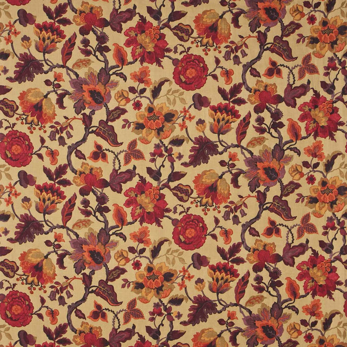 Sanderson Amanpuri Old Gold/ Aubergine AM201 Fabric Sample DCOUAM201
