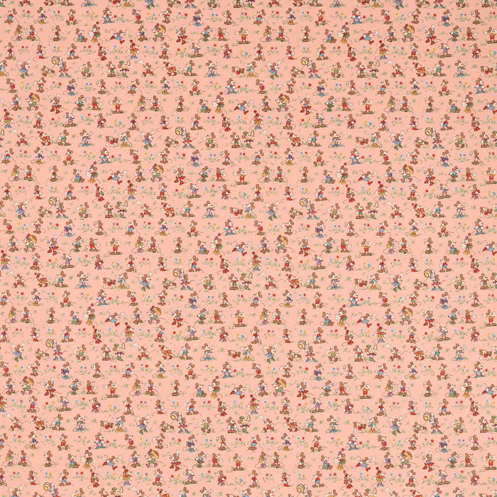Sanderson Mickey & Minnie Blancmange Fabric Sample DDIF227143