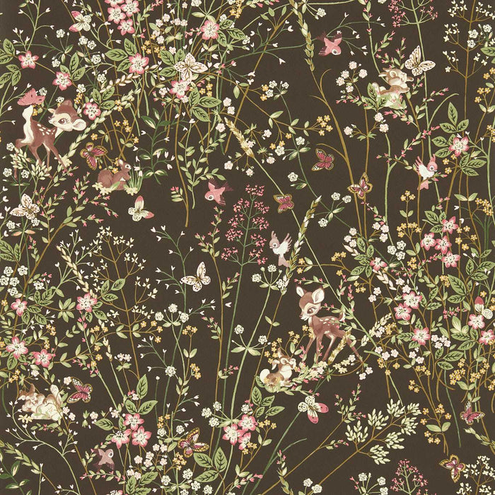 Sanderson Bambi Chocolate Wallpaper DDIW217277