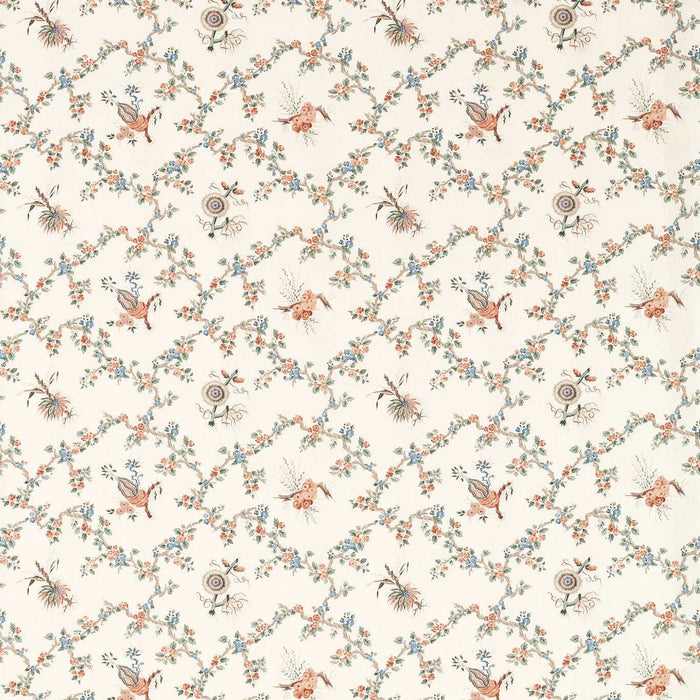 Sanderson Trelliage Sandstone/Woad Fabric DGDF227180