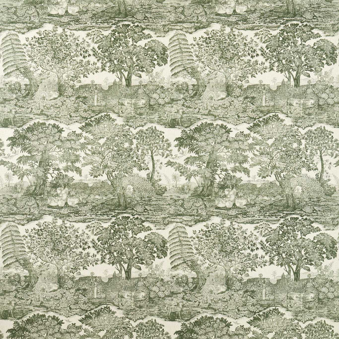 Sanderson Highgrove Toile Yew Green Fabric DHIF227311