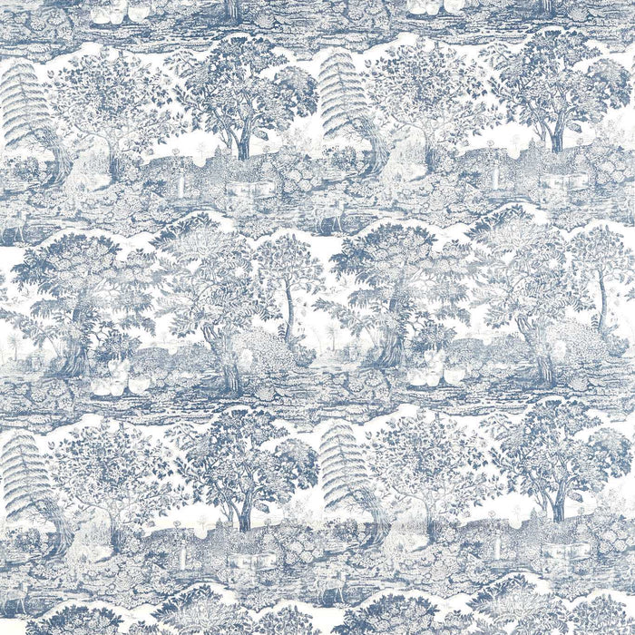 Sanderson Highgrove Toile Tetbury Blue Fabric Sample DHIF227312