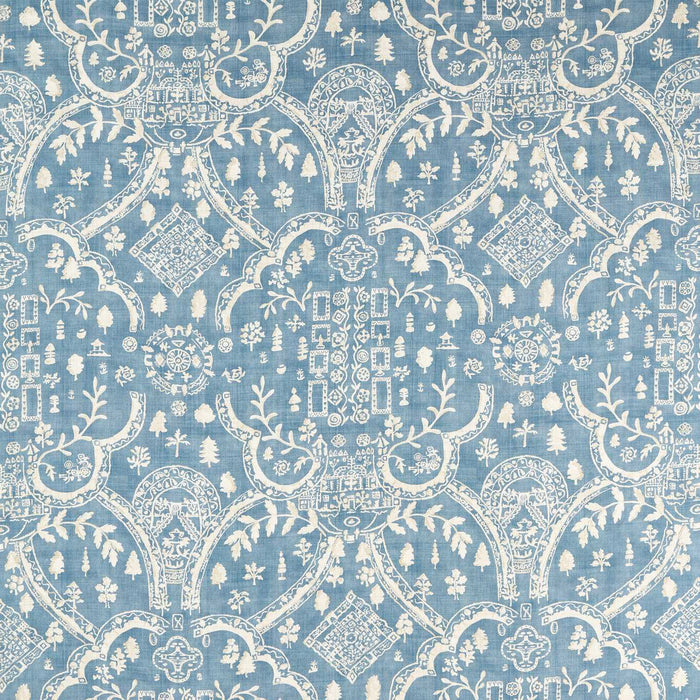Sanderson Topiary View Blue Fabric DHIF227330