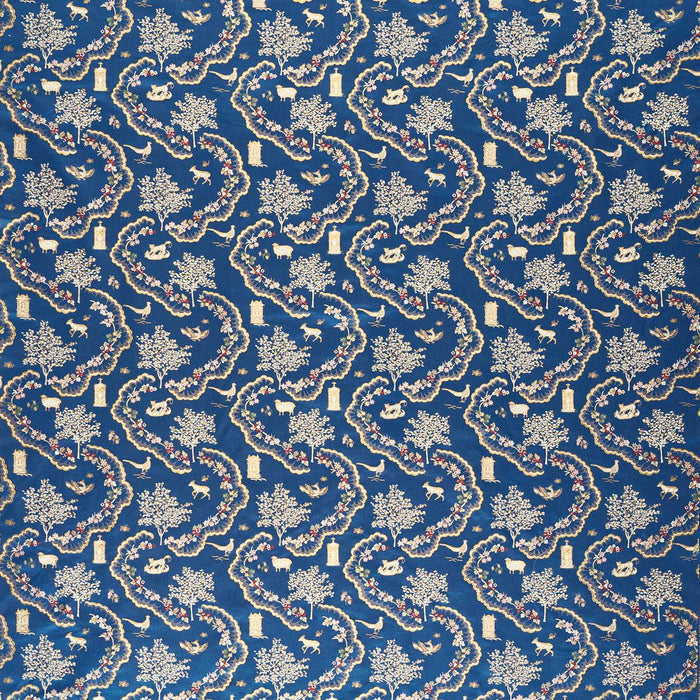Sanderson Wildflower Meadow Brocade Sapphire Fabric DHIF237601