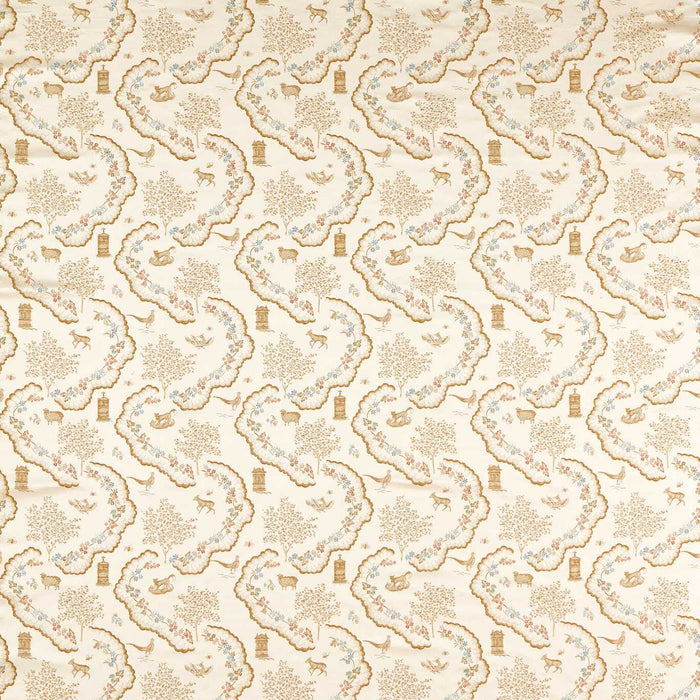 Sanderson Wildflower Meadow Brocade Pearl Fabric DHIF237602